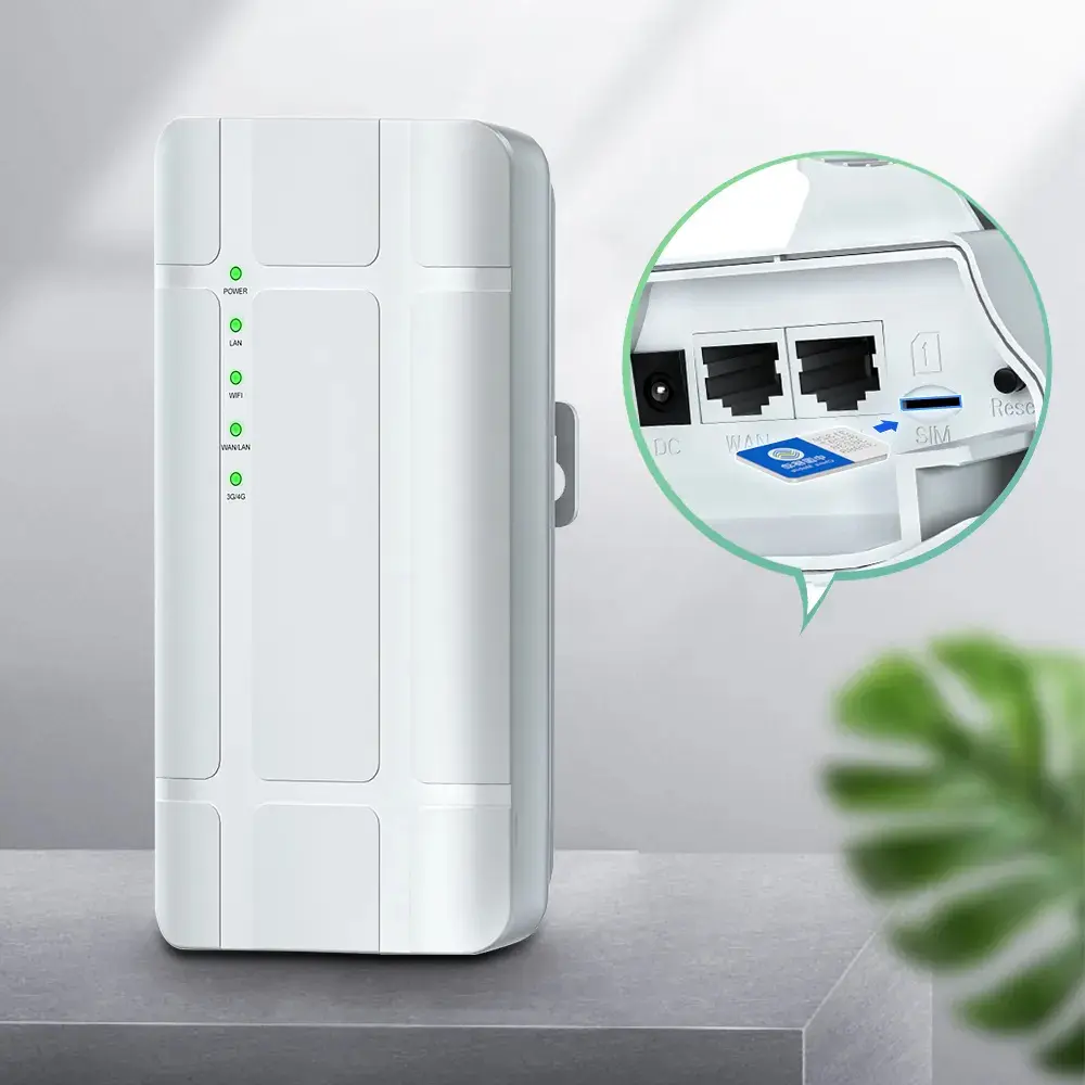 YC801 Outdoor 4G LTE Wi-Fi Router, 300Mbps, PoE, SIM Card